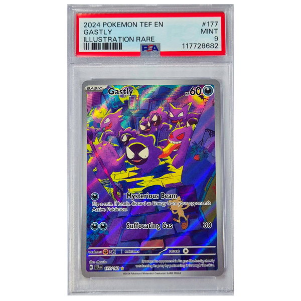 POKÉMON TCG - Gastly Illustration Rare - 177/162 - PSA Graded 9