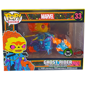 Marvel - Ghost Rider Blacklight Exclusive Pop! Rides Vinyl Figure