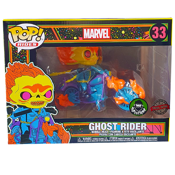 Ghost Roder Pop Marvel - Ghost Rider Blacklight Exclusive Pop! Rides Vinyl Figure ...