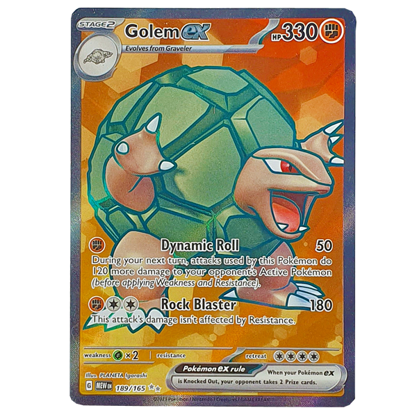 POKÉMON TCG - Golem EX Full Art Secret Rare - 189/165