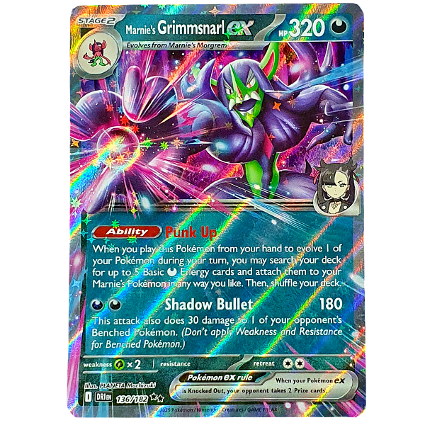 POKÉMON TCG - Marnie's Grimmsnarl ex Ultra Rare - 136/182