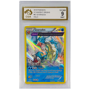 POKÉMON TCG - Gyarados Full Art Holo Rare - 21/98 - CGA Graded 9