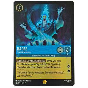 Disney Lorcana TCG - Hades Infernal Schemer - 151/204 - Cold Foil