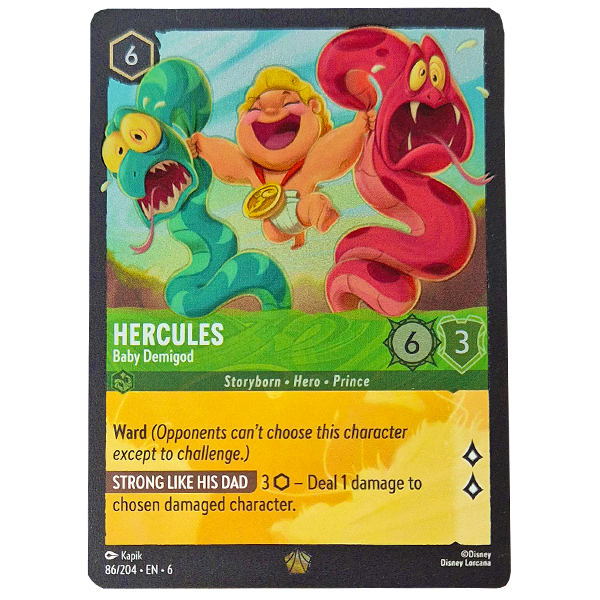 Disney Lorcana TCG - Hercules Baby Demigod - 86/204 - Legendary - Cold Foil