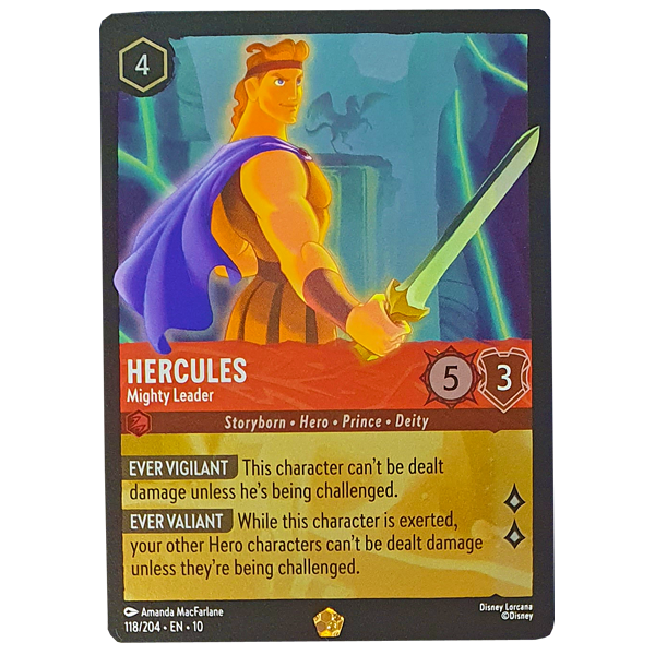 Disney Lorcana TCG - Hercules Mighty Leader - 118/204 - Cold Foil