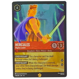 Disney Lorcana TCG - Hercules Mighty Leader - 118/204 - Cold Foil