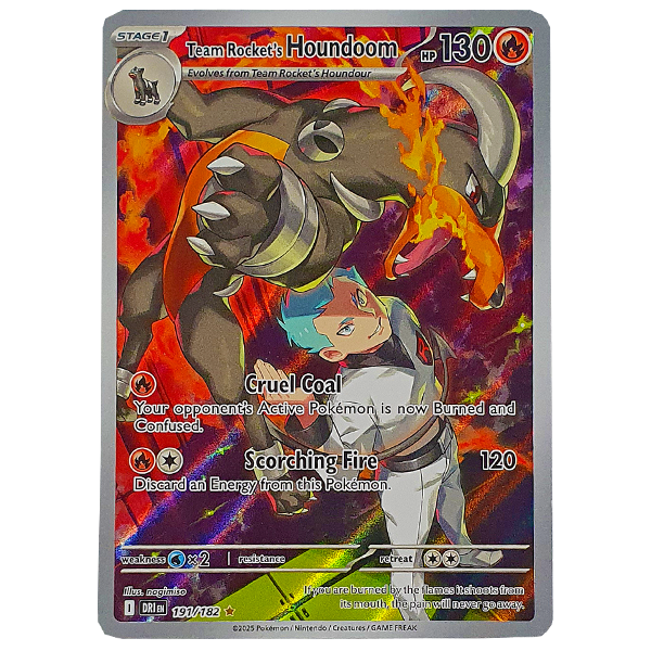 POKÉMON TCG - Team Rocket's Houndoom Illustration Rare - 191/182