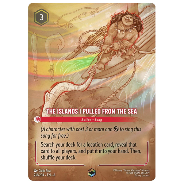 Disney Lorcana TCG - The Islands I Pulled from the Sea - 216/204 - Enchanted