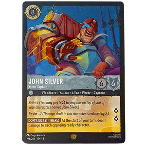 Disney Lorcana TCG - John Silver Stern Captain - 194/204 - Legendary - Cold Foil