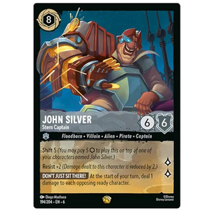 Disney Lorcana TCG - John Silver Stern Captain - 194/204 - Legendary