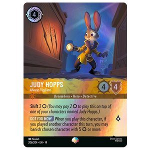 Disney Lorcana TCG - Judy Hopps Always Vigilant - 206/204 - Epic