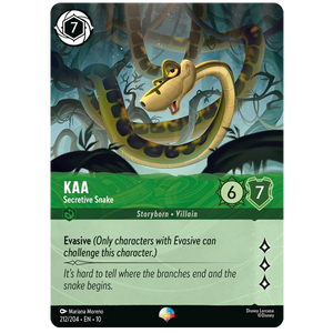 Disney Lorcana TCG - Kaa Secretive Snake - 212/204 - Epic