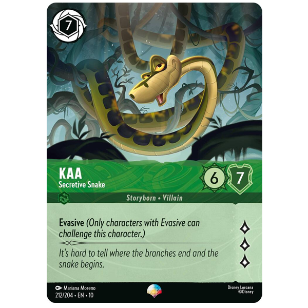Disney Lorcana TCG - Kaa Secretive Snake - 212/204 - Epic
