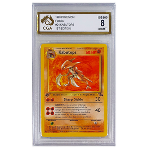 POKÉMON TCG - Kabutops Rare 1st Edition - 24/62 - CGA Graded 8