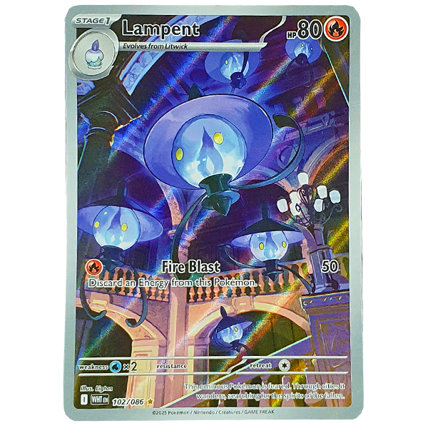 POKMON TCG - Lampent Illustration Rare - 102/086 Hero Stash POKMON TCG - Lampent Illustration Rare - 102/086 Hero Stash