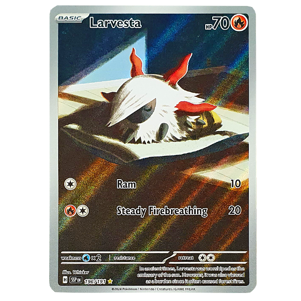 POKÉMON TCG - Larvesta Illustration Rare - 196/191