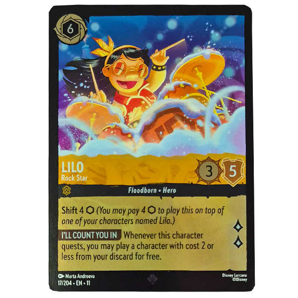 Disney Lorcana TCG - Lilo Rock Star - 17/204 - Cold Foil