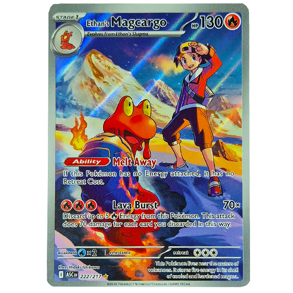 POKÉMON TCG - Ethan's Magcargo Illustration Rare - 222/217