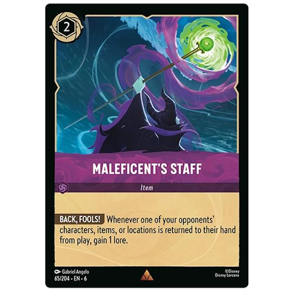 Disney Lorcana TCG - Maleficent's Staff - 65/204 - Rare