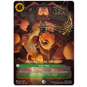 Disney Lorcana TCG - Malicious, Mean, and Scary - 231/204 - Enchanted