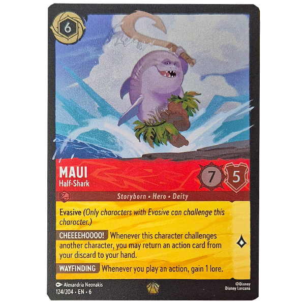 Disney Lorcana TCG - Maui Half-Shark - 124/204 - Legendary - Cold Foil