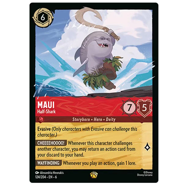 Disney Lorcana TCG - Maui Half-Shark - 124/204 - Legendary