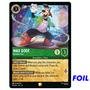 Disney Lorcana TCG - Max Goof Karaoke Star - 89/204 - Cold Foil