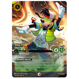 Disney Lorcana TCG - Max Goof Chart Topper- 230/204 - Enchanted