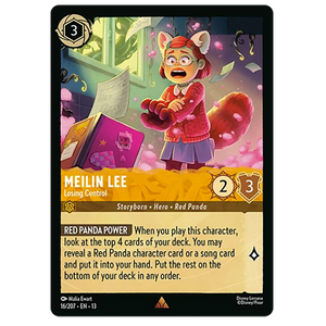 Disney Lorcana TCG - Meilin Lee Losing Control - 16/204