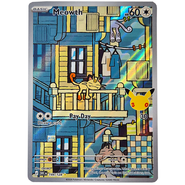 POKÉMON TCG - Meowth Illustration Rare - 144/128