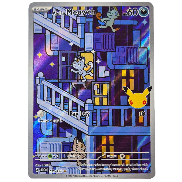POKÉMON TCG - Alolan Meowth Illustration Rare - 139/128
