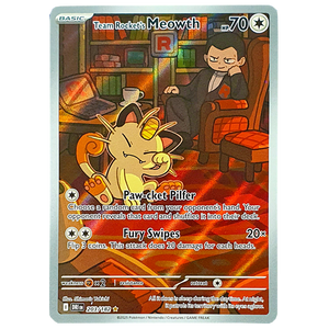 POKÉMON TCG - Team Rocket's Meowth Illustration Rare - 203/182