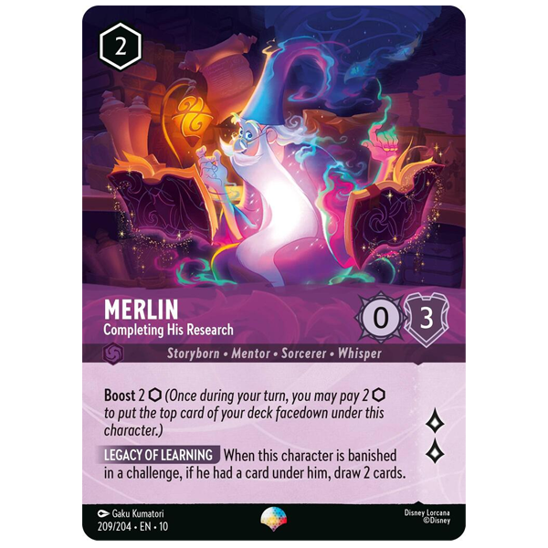 Disney Lorcana TCG - Merlin Completing His Research  - 209/204 - Epic
