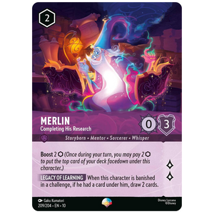 Disney Lorcana TCG - Merlin Completing His Research  - 209/204 - Epic