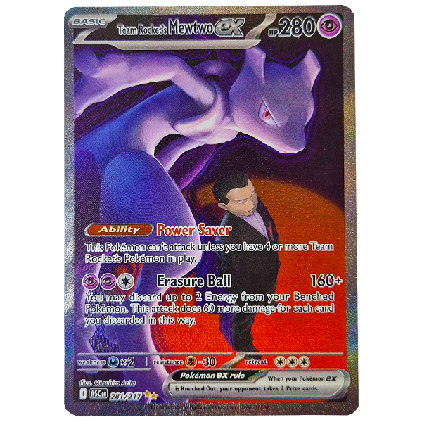 POKÉMON TCG - Team Rocket's Mewtwo ex Special Illustration Rare - 281/217