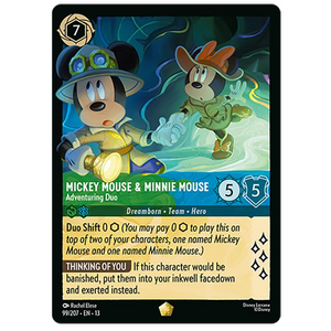 Disney Lorcana TCG - Mickey Mouse & Minnie Mouse Adventuring Duo  - 99/204