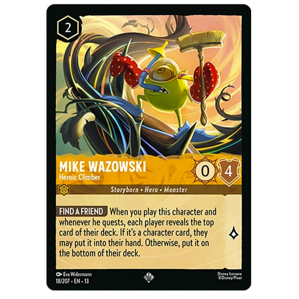 Disney Lorcana TCG - Mike Wazowski Heroic Climber - 18/204