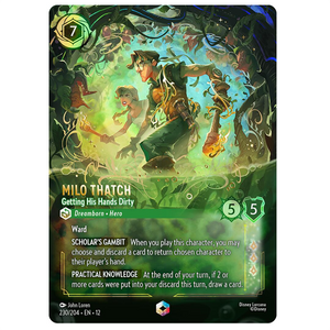 Disney Lorcana TCG - Milo Thatch Getting His Hands Dirty  - 230/204 - Enchanted