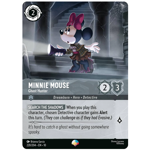 Disney Lorcana TCG - Minnie Mouse Ghost Hunter  - 220/204 - Epic