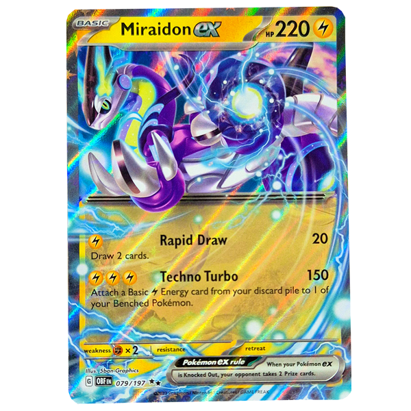 POKMON TCG - Miraidon EX Ultra Rare - 079/197 Hero Stash POKMON TCG - Miraidon EX Ultra Rare - 079/197 Hero Stash