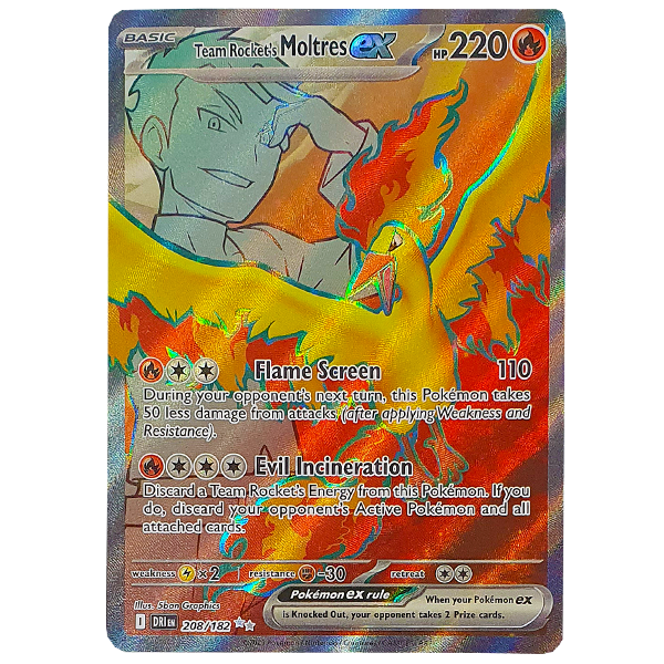 POKÉMON TCG - Team Rocket's Moltres ex Ultra Rare - 208/182