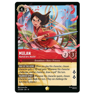 Disney Lorcana TCG - Mulan Martial Arts Master - 127/204
