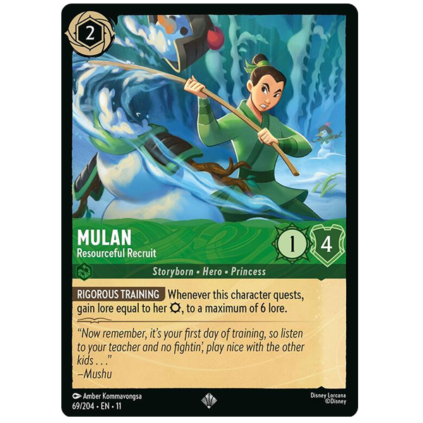 Disney Lorcana TCG - Mulan Resourceful Recruit - 69/204