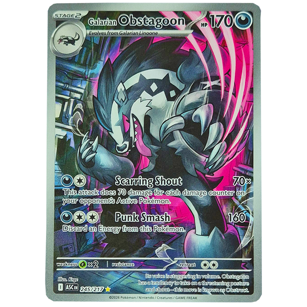 POKÉMON TCG - Galarian Obstagoon Illustration Rare - 245/217