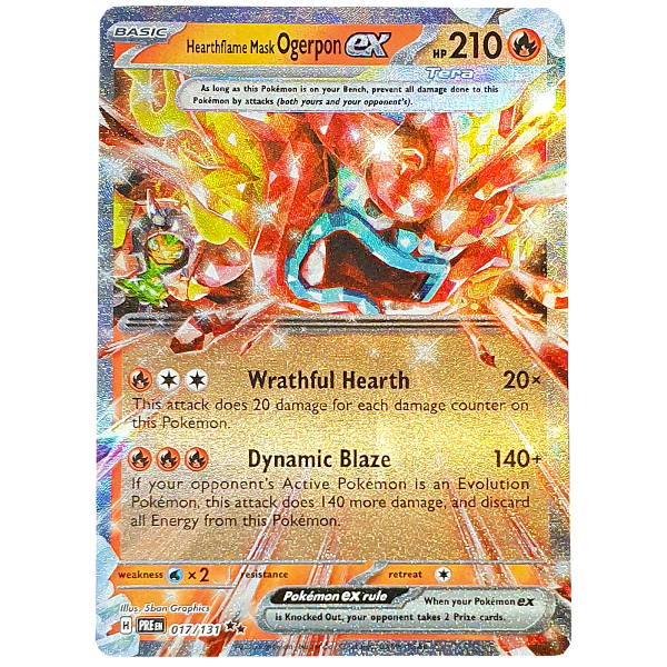 POKÉMON TCG - Hearthflame Mask Ogerpon EX Ultra Rare - 017/131