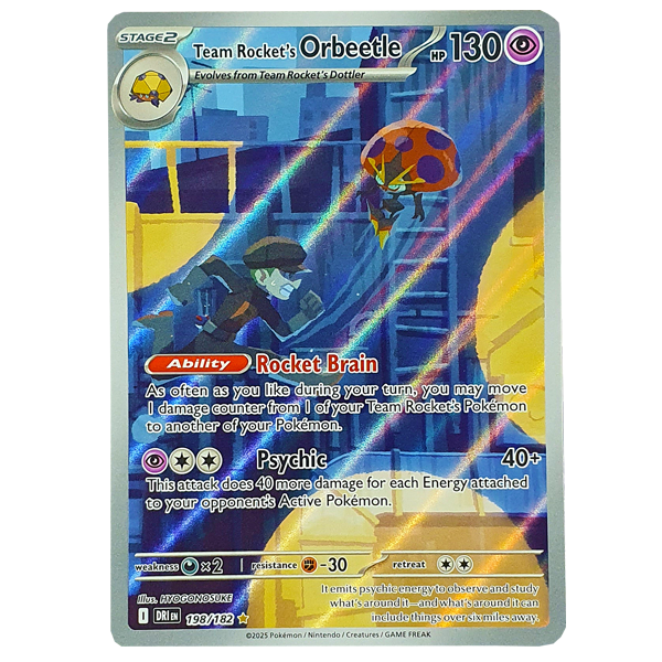 POKÉMON TCG - Team Rocket's Orbeetle Illustration Rare - 198/182