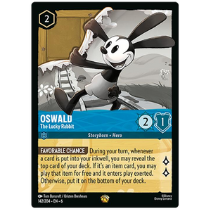 Disney Lorcana TCG - Oswald The Lucky Rabbit - 142/204 - Legendary