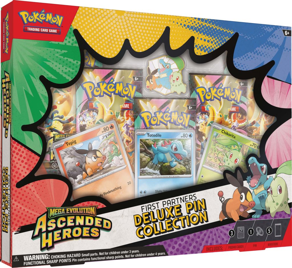 PRE-ORDER Pokemon - Mega Evolution Ascended Heroes - First Partners Deluxe Pin Collection Box - PRE ORDER - LIMIT 1 PER PERSON