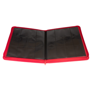 Palms Off Gaming - 12 Pocket Zip Trading Card Binder Stealth - Red