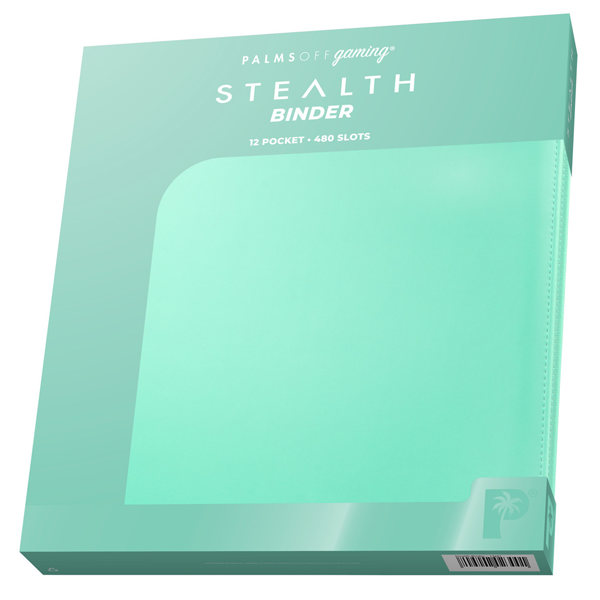 Palms Off Gaming - 12 Pocket Zip Trading Card Binder Stealth - Turquoise